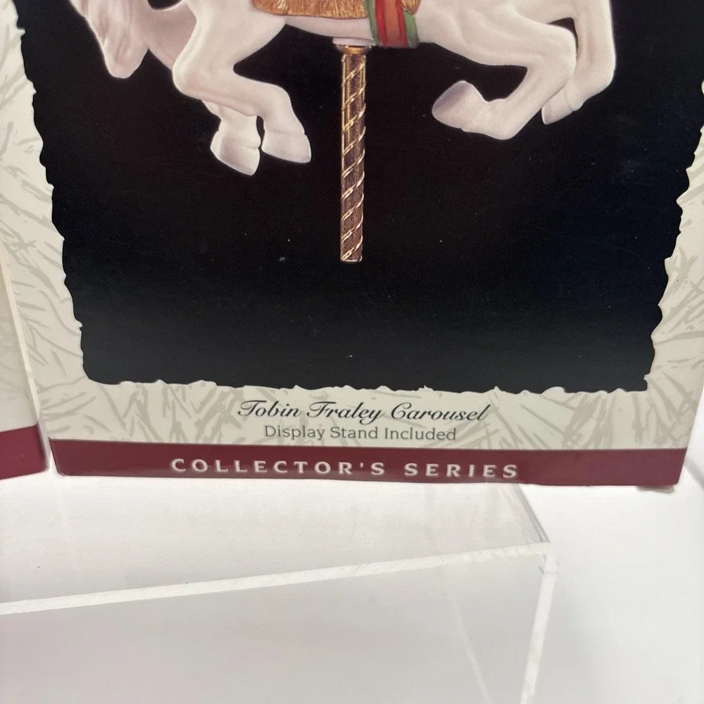 Vtg~Hallmark Ornaments~Tobin Fraley Carousel Horses~Lot of 2~1993 & 1994